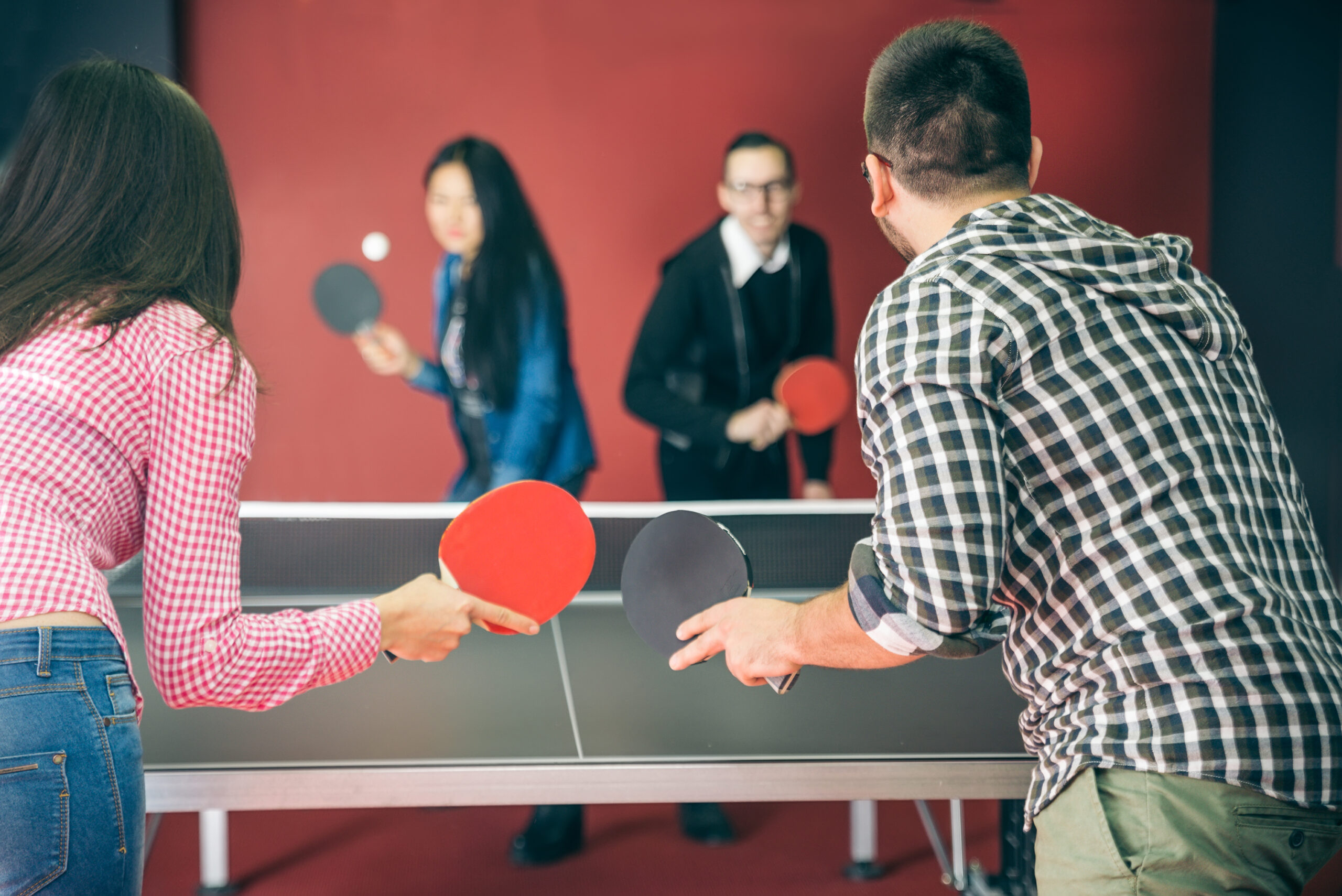 people play ping pong